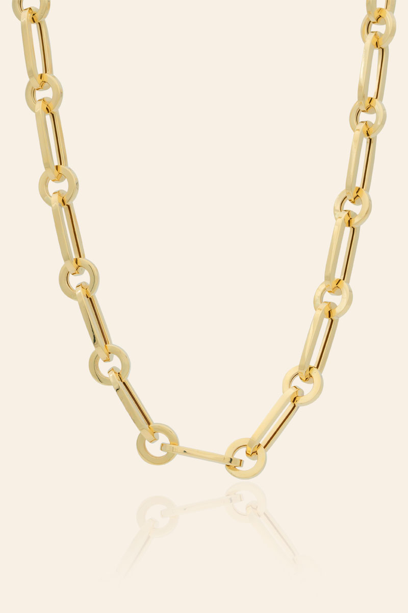 Sarı Altın Zincir Kolye - 00912161 14 Ayar Sarı Altın Tasarım Zincir Kolye - Görsel 1