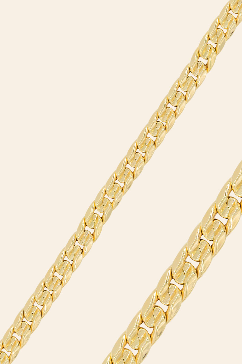 Sarı Altın Zincir Bileklik - 00966779 14 Ayar Sarı Altın Yassı Zincir Bileklik - Görsel 1