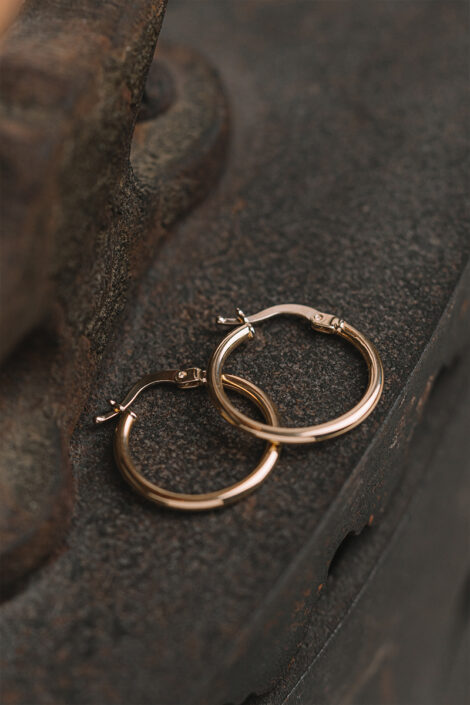 14 Ayar Sarı Altın 1.6 cm Halka Küpe