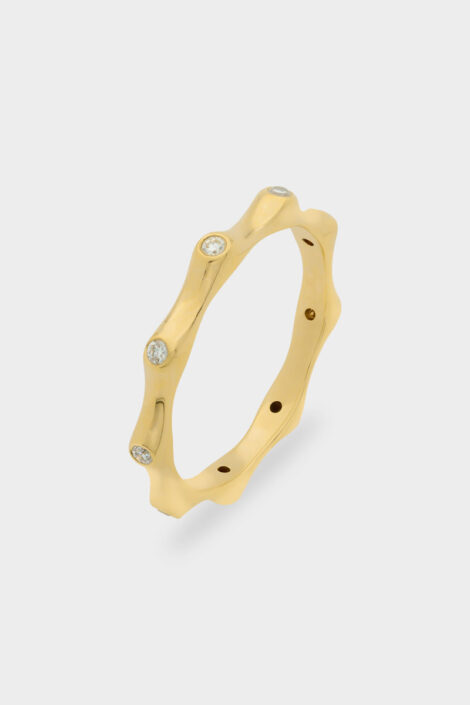 14 Ayar Sarı Altın 0.14 Karat Tamtur Pırlanta Yüzük