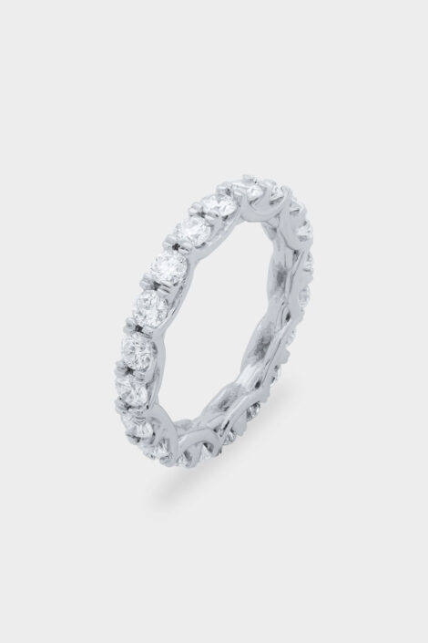 14 Ayar Beyaz Altın 1.26 Karat Tamtur Pırlanta Yüzük