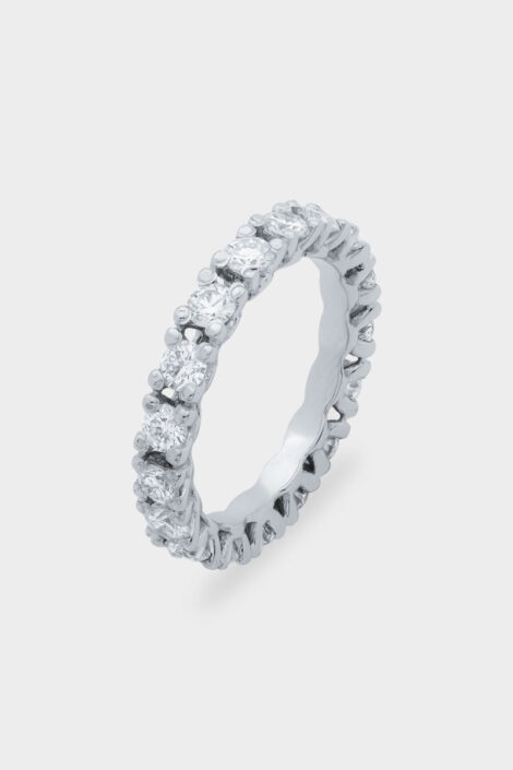 14 Ayar Beyaz Altın 1.47 Karat Tamtur Pırlanta Yüzük