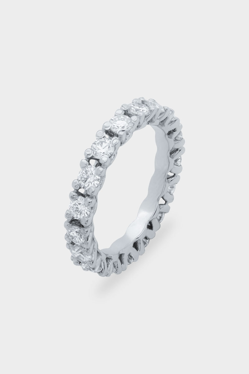 1.47 Karat Tamtur Pırlanta Yüzük - PAY0614 14 Ayar Beyaz Altın 1.47 Karat Tamtur Pırlanta Yüzük - Görsel 1