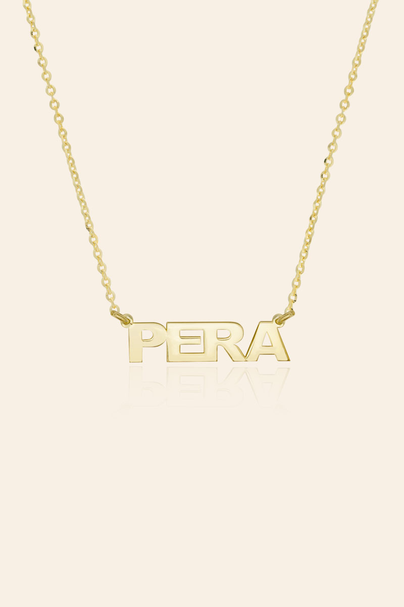 Altın Kişiselleştirilebilir İsim Harf Kolye - T001395 14 Ayar Sarı Altın Kişiselleştirilebilir İsim Harf Kolye - Görsel 1