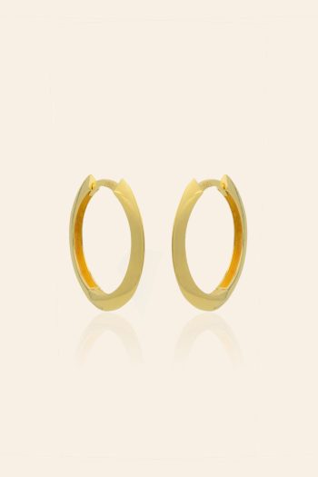 14 Ayar Sarı Altın 2 cm Halka Küpe