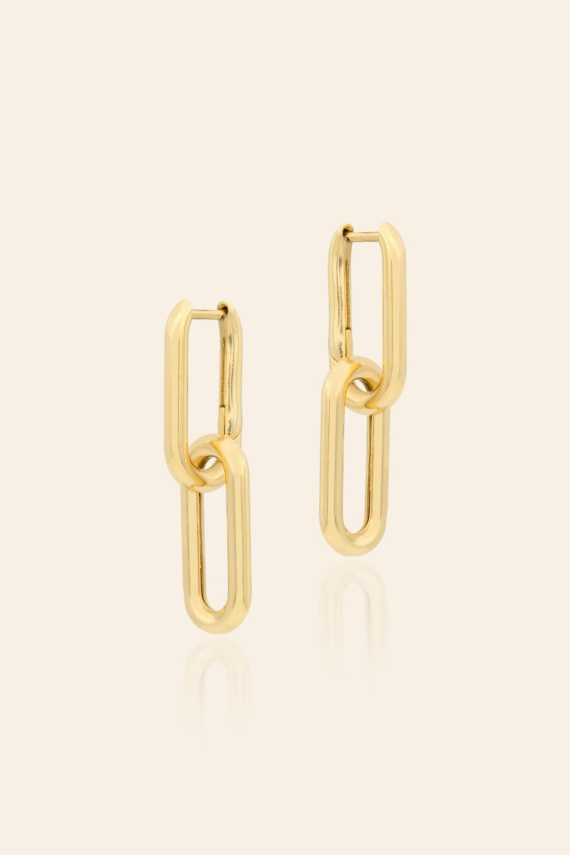 Altın Sallantılı Küpe - KP02274 14 Ayar Altın Sallantılı Ataç Küpe - Görsel 1