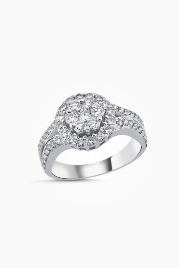 18 Ayar Beyaz Altın Özel Koleksion Pırlanta Yüzük