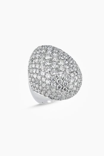 18 Ayar Beyaz Altın Özel Tasarım Pırlanta Yüzük