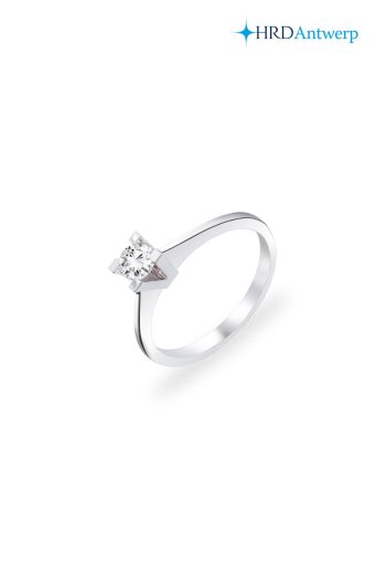 18 Ayar Beyaz Altın 0.33 Karat Tektaş Pırlanta  Yüzük