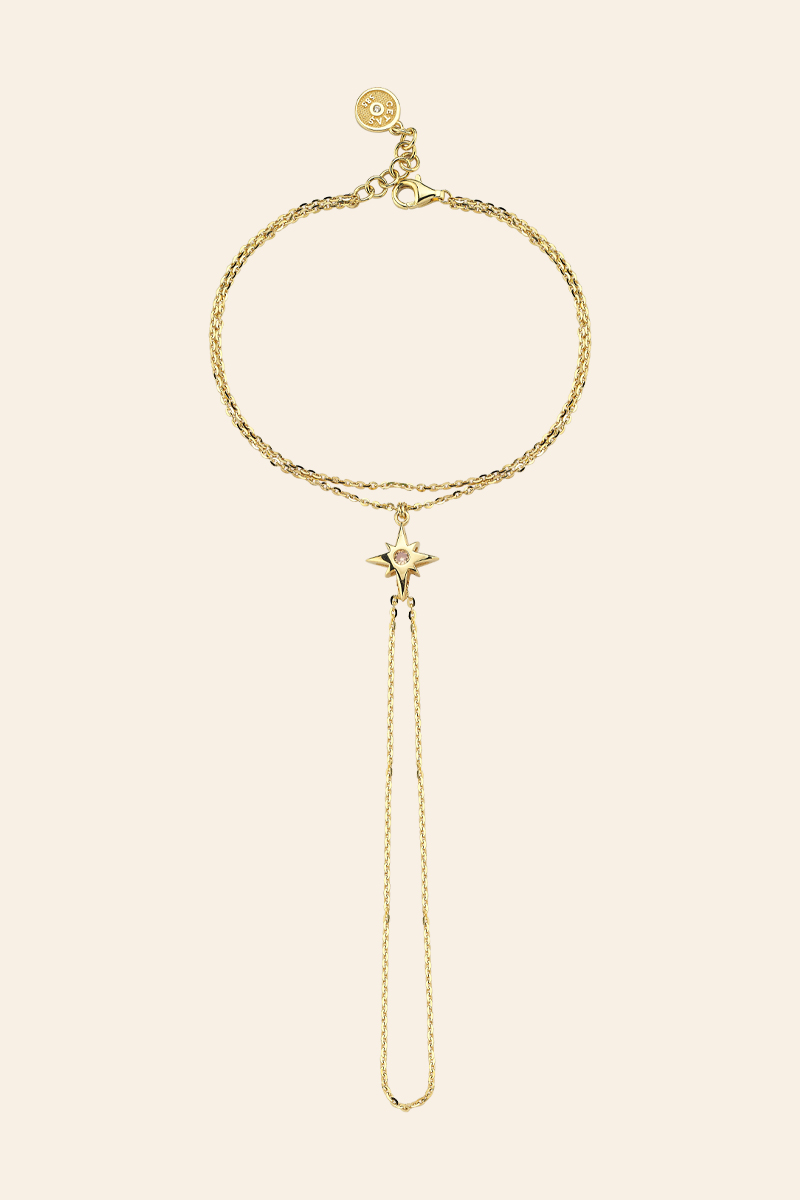 1538911 14 Ayar Sarı Altın Kutup Yıldızı Şahmeran Bileklik - Görsel 1